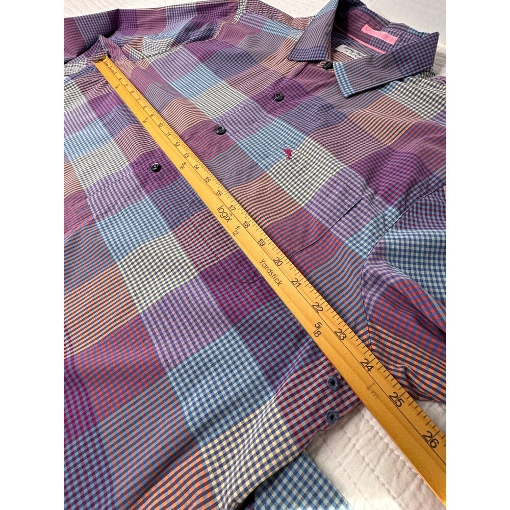 Tommy Bahama Siesta Key Men’s Shirt XL Paloma Plaid Long Sleeve - Picture 11 of 14